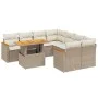 Set de sofás de jardín 9 pzas con cojines ratán sintético beige by , Garden sets - Ref: Foro24-3273004, Price: 639,15 €, Disc...