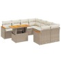 Set de sofás de jardín 9 pzas con cojines ratán sintético beige by , Garden sets - Ref: Foro24-3273004, Price: 604,53 €, Disc...