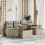 Juego de sofás jardín con cojines 6 pzas ratán sintético beige by , Garden sets - Ref: Foro24-3275810, Price: 422,71 €, Disco...