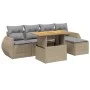 Juego de sofás jardín con cojines 6 pzas ratán sintético beige by , Garden sets - Ref: Foro24-3275810, Price: 422,71 €, Disco...