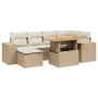 Set sofás de jardín 7 piezas y cojines ratán sintético beige by , Garden sets - Ref: Foro24-3272738, Price: 505,88 €, Discoun...