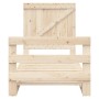 Solid pine wood bed frame with headboard 90x200 cm by , Beds and slatted bases - Ref: Foro24-3281556, Price: 143,40 €, Discou...