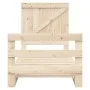Solid pine wood bed frame with headboard 90x200 cm by , Beds and slatted bases - Ref: Foro24-3281556, Price: 141,96 €, Discou...