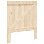 Solid pine wood bed frame with headboard 90x200 cm by , Beds and slatted bases - Ref: Foro24-3281556, Price: 143,40 €, Discou...