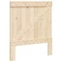 Solid pine wood bed frame with headboard 90x200 cm by , Beds and slatted bases - Ref: Foro24-3281556, Price: 141,96 €, Discou...