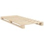 Solid pine wood bed frame with headboard 90x200 cm by , Beds and slatted bases - Ref: Foro24-3281556, Price: 143,40 €, Discou...