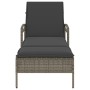 Liegestuhl mit grauem Kunststoffrattan-Kissen 63x200x81 cm von , Liegen - Ref: Foro24-368301, Preis: 153,32 €, Rabatt: %