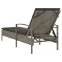 Tumbona con cojín ratán sintético gris 63x200x81 cm de , Tumbonas - Ref: Foro24-368301, Precio: 156,20 €, Descuento: %