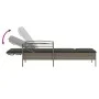 Tumbona con cojín ratán sintético gris 63x200x81 cm de , Tumbonas - Ref: Foro24-368301, Precio: 156,20 €, Descuento: %