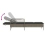 Tumbona con cojín ratán sintético gris 63x200x81 cm by , Loungers - Ref: Foro24-368301, Price: 153,32 €, Discount: %