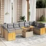 Gartensofa-Set 11-teilig mit Kissen aus synthetischem Rattan in Beige. von , Gartensets - Ref: Foro24-3274132, Preis: 735,41 ...