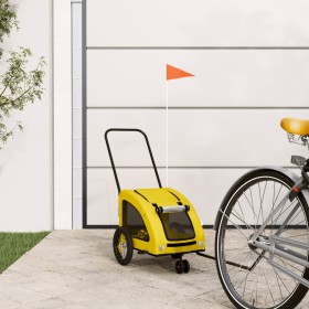 Fahrradanhänger für Haustiere aus Eisen und gelbem Oxford-Stoff. von , Kinderwagen für Haustiere - Ref: Foro24-93973, Preis: ...