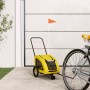 Fahrradanhänger für Haustiere aus Eisen und gelbem Oxford-Stoff. von , Kinderwagen für Haustiere - Ref: Foro24-93973, Preis: ...