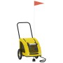 Fahrradanhänger für Haustiere aus Eisen und gelbem Oxford-Stoff. von , Kinderwagen für Haustiere - Ref: Foro24-93973, Preis: ...