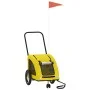 Remolque de bicicleta mascotas hierro tela Oxford amarillo by , pet strollers - Ref: Foro24-93973, Price: 100,09 €, Discount: %