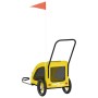 Fahrradanhänger für Haustiere aus Eisen und gelbem Oxford-Stoff. von , Kinderwagen für Haustiere - Ref: Foro24-93973, Preis: ...