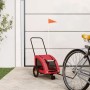 Remolque de bicicleta mascotas hierro tela Oxford rojo by , pet strollers - Ref: Foro24-93971, Price: 102,51 €, Discount: %