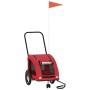 Remolque de bicicleta mascotas hierro tela Oxford rojo by , pet strollers - Ref: Foro24-93971, Price: 102,51 €, Discount: %