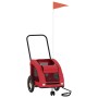 Remolque de bicicleta mascotas hierro tela Oxford rojo by , pet strollers - Ref: Foro24-93971, Price: 102,51 €, Discount: %