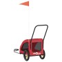 Remolque de bicicleta mascotas hierro tela Oxford rojo by , pet strollers - Ref: Foro24-93971, Price: 102,51 €, Discount: %