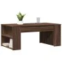 Mitteltisch aus braunem Eichenfurnierholz 102x55x42 cm von , Couchtisch - Ref: Foro24-831860, Preis: 60,05 €, Rabatt: %