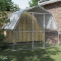 Jaula para perros con techo y puerta acero galvanizado plateado de , Casetas para perros - Ref: Foro24-3294908, Precio: 186,9...