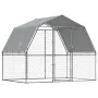 Hundekäfig mit verzinktem silbernen Dach und Tür. von , Hundehütten - Ref: Foro24-3294908, Preis: 184,66 €, Rabatt: %