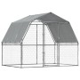 Hundekäfig mit verzinktem silbernen Dach und Tür. von , Hundehütten - Ref: Foro24-3294908, Preis: 186,70 €, Rabatt: %