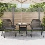 Gartensofas mit Kissen, 2 Stück, aus schwarzem synthetischem Rattan von , Gartenstühle - Ref: Foro24-369095, Preis: 148,59 €,...