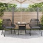 Gartensofas mit Kissen, 2 Stück, aus schwarzem synthetischem Rattan von , Gartenstühle - Ref: Foro24-369095, Preis: 130,17 €,...