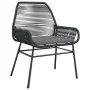 Gartensofas mit Kissen, 2 Stück, aus schwarzem synthetischem Rattan von , Gartenstühle - Ref: Foro24-369095, Preis: 148,59 €,...