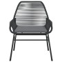 Gartensofas mit Kissen, 2 Stück, aus schwarzem synthetischem Rattan von , Gartenstühle - Ref: Foro24-369095, Preis: 130,17 €,...