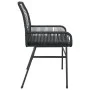 Gartensofas mit Kissen, 2 Stück, aus schwarzem synthetischem Rattan von , Gartenstühle - Ref: Foro24-369095, Preis: 148,59 €,...