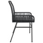 Gartensofas mit Kissen, 2 Stück, aus schwarzem synthetischem Rattan von , Gartenstühle - Ref: Foro24-369095, Preis: 130,17 €,...