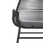 Gartensofas mit Kissen, 2 Stück, aus schwarzem synthetischem Rattan von , Gartenstühle - Ref: Foro24-369095, Preis: 148,59 €,...