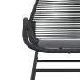 Gartensofas mit Kissen, 2 Stück, aus schwarzem synthetischem Rattan von , Gartenstühle - Ref: Foro24-369095, Preis: 130,17 €,...