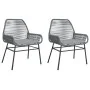 Sillones de jardín con cojines 2 uds ratán sintético gris de , Sillas de jardín - Ref: Foro24-369097, Precio: 116,24 €, Descu...