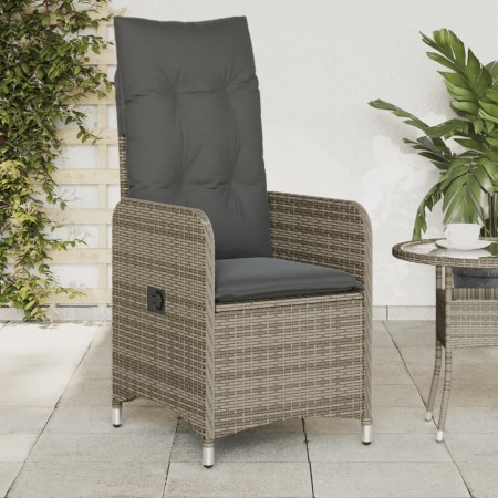 Garten-Liegesessel mit grauen Kissen aus synthetischem Rattan von , Gartenstühle - Ref: Foro24-365682, Preis: 120,65 €, Rabat...