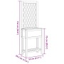 Blumenkasten mit Gitter und Regal aus massiver Akazie 55x29,5x152 cm von , Töpfe und Pflanzgefäße - Ref: Foro24-364898, Preis...