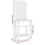 Blumenkasten mit Gitter und Regal aus massiver Akazie 55x29,5x152 cm von , Töpfe und Pflanzgefäße - Ref: Foro24-364898, Preis...