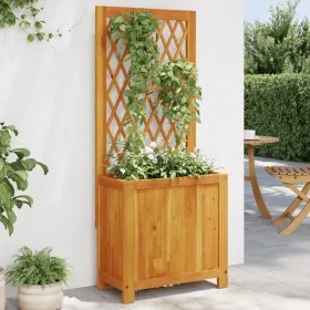 Blumenkasten mit Gitter und Regal aus massiver Akazie 55x29,5x132 cm von , Töpfe und Pflanzgefäße - Ref: Foro24-364900, Preis...