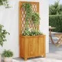 Blumenkasten mit Gitter und Regal aus massiver Akazie 55x29,5x132 cm von , Töpfe und Pflanzgefäße - Ref: Foro24-364900, Preis...