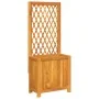 Blumenkasten mit Gitter und Regal aus massiver Akazie 55x29,5x132 cm von , Töpfe und Pflanzgefäße - Ref: Foro24-364900, Preis...