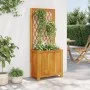 Blumenkasten mit Gitter und Regal aus massiver Akazie 55x29,5x132 cm von , Töpfe und Pflanzgefäße - Ref: Foro24-364900, Preis...
