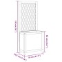 Blumenkasten mit Gitter und Regal aus massiver Akazie 55x29,5x132 cm von , Töpfe und Pflanzgefäße - Ref: Foro24-364900, Preis...