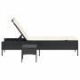Liegestuhl mit Tisch und Kissen aus schwarzem synthetischem Rattan von , Liegen - Ref: Foro24-4002728, Preis: 169,41 €, Rabat...
