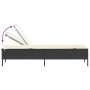 Tumbona con mesita y cojín ratán sintético negro by , Loungers - Ref: Foro24-4002728, Price: 169,41 €, Discount: %