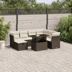 Set sofás de jardín 8 piezas y cojines ratán sintético marrón by , Garden sets - Ref: Foro24-3274683, Price: 562,82 €, Discou...