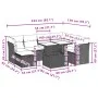Set aus 8-teiligen Gartensofas und Kissen aus braunem Kunststoff-Rattan. von , Gartensets - Ref: Foro24-3274683, Preis: 563,0...