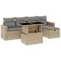 Juego de sofás jardín con cojines 6 pzas ratán sintético beige by , Garden sets - Ref: Foro24-3274809, Price: 400,97 €, Disco...
